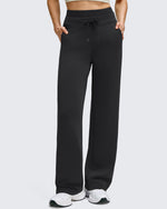 G4Free - Smoofit Wide Leg Drawstring Double Layer Waist Pants -GF25J590AA-S