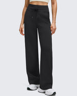 G4Free - Smoofit Wide Leg Drawstring Double Layer Waist Pants -GF25J590AA-S