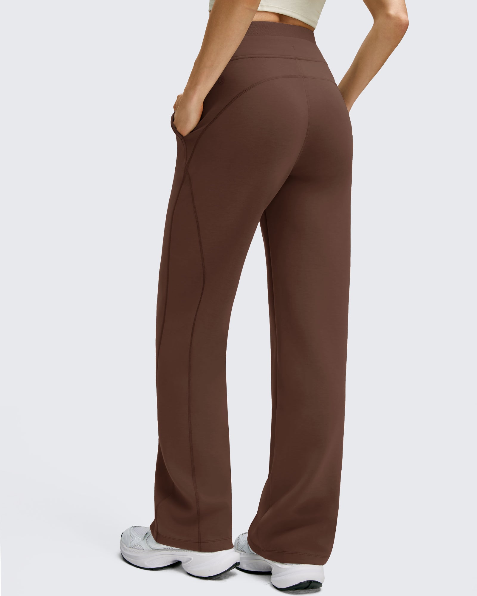 G4Free - Smoofit Wide Leg Drawstring Double Layer Waist Pants -GF25J590AA-S