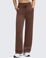 G4Free - Smoofit Wide Leg Drawstring Double Layer Waist Pants -GF25J590AA-S