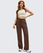 G4Free - Smoofit Wide Leg Drawstring Double Layer Waist Pants -GF25J590AA-S