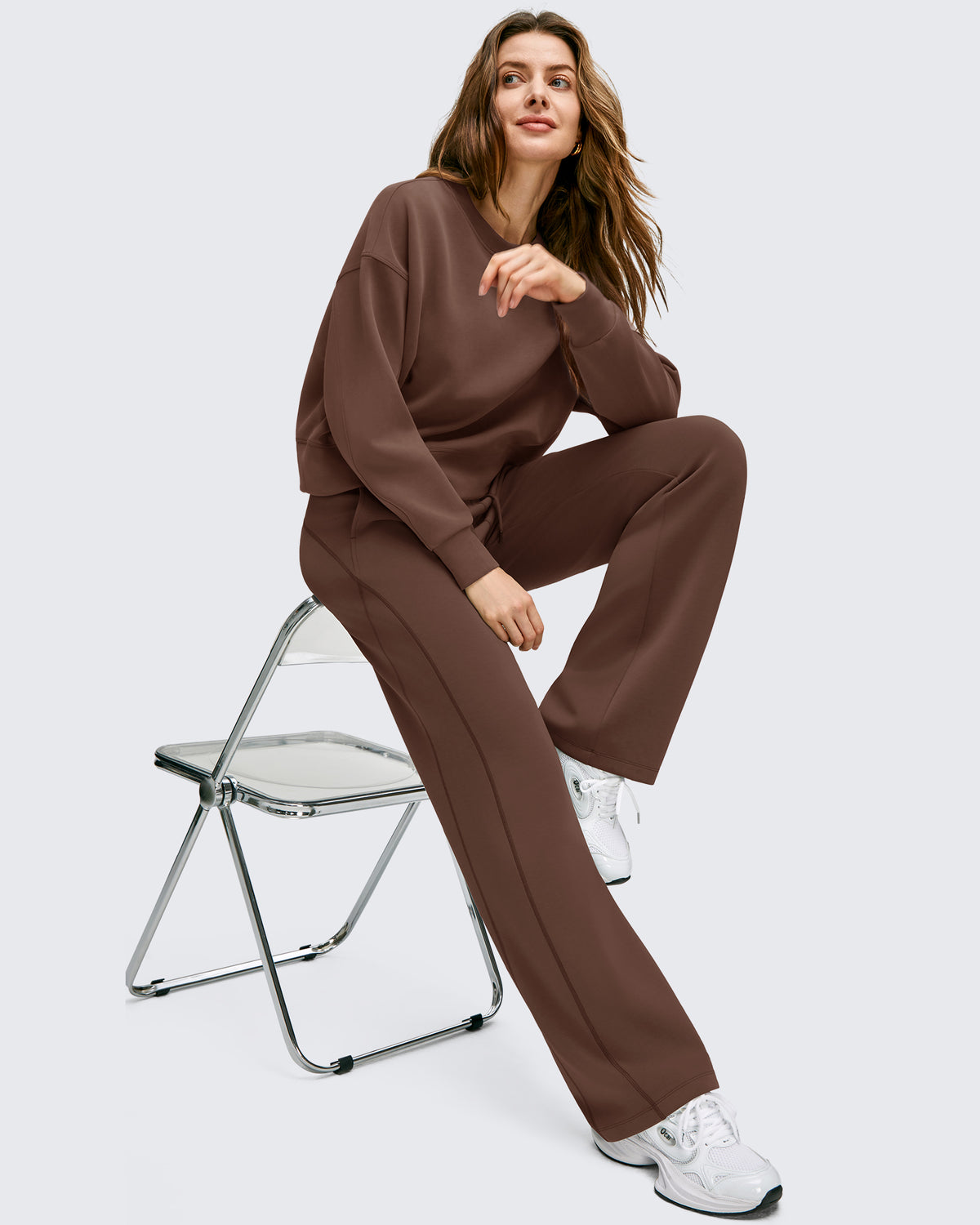 G4Free - Smoofit Wide Leg Drawstring Double Layer Waist Pants -GF25J590AA-S