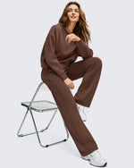G4Free - Smoofit Wide Leg Drawstring Double Layer Waist Pants -GF25J590AA-S