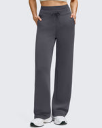 G4Free - Smoofit Wide Leg Drawstring Double Layer Waist Pants -GF25J590AA-S