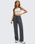G4Free - Smoofit Wide Leg Drawstring Double Layer Waist Pants -GF25J590AA-S