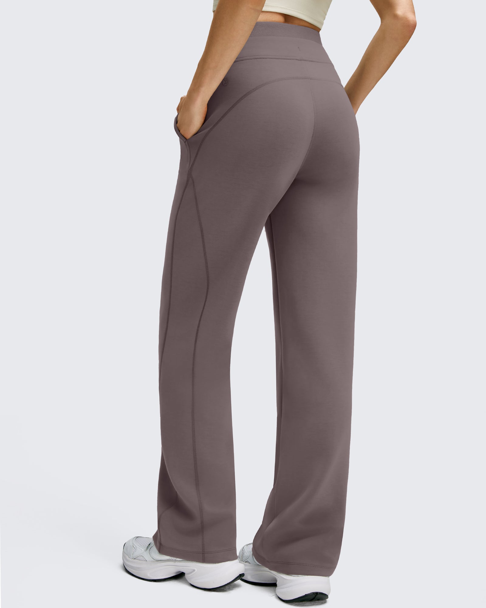G4Free - Smoofit Wide Leg Drawstring Double Layer Waist Pants -GF25J590AA-S