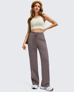 G4Free - Smoofit Wide Leg Drawstring Double Layer Waist Pants -GF25J590AA-S