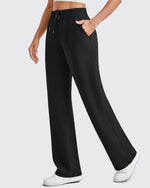 G4Free - Smoofit Wide Leg Elastic Drawstring Sweatpants -GF25J440AF-XS