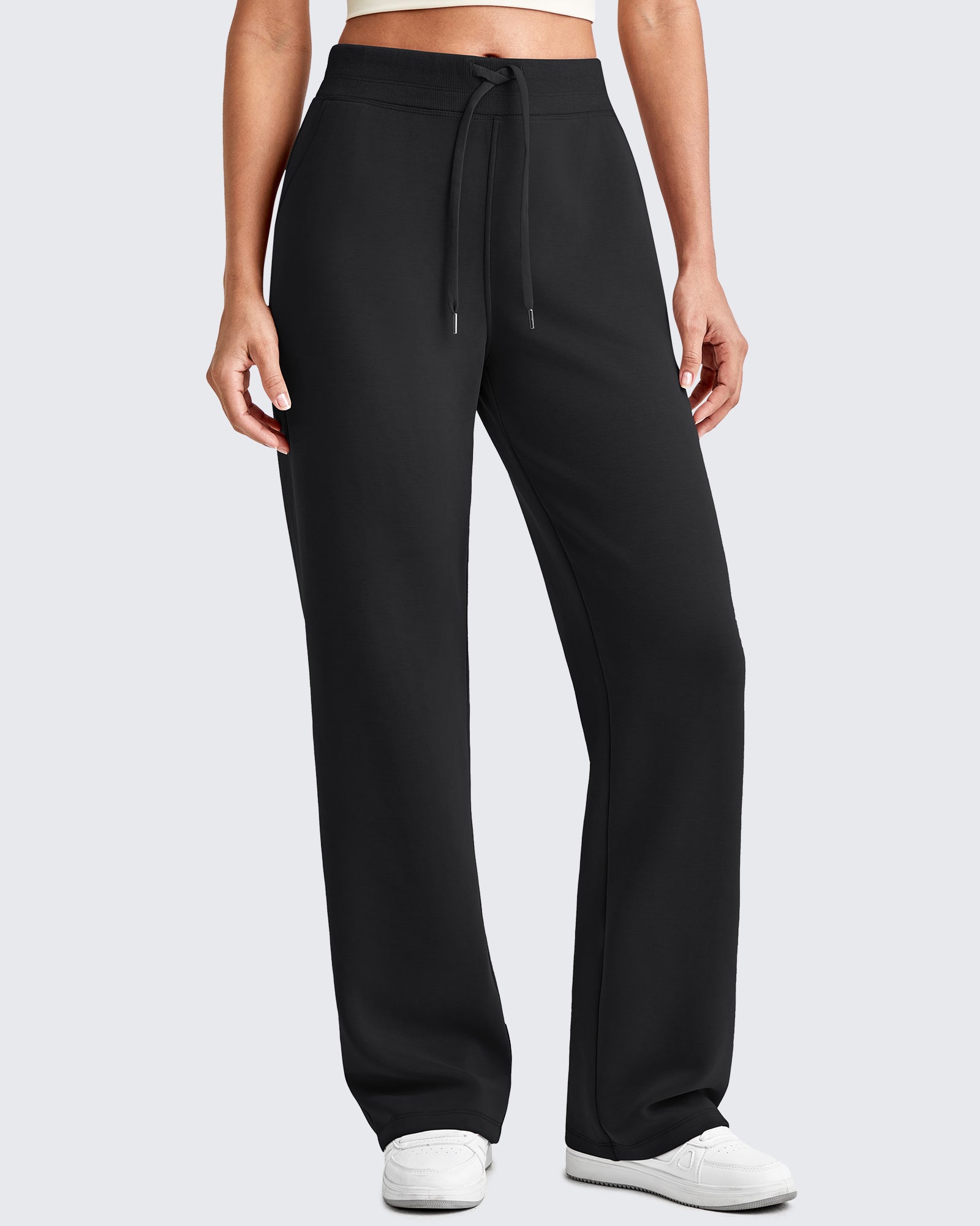 G4Free - Smoofit Wide Leg Elastic Drawstring Sweatpants -GF25J440AF-XS
