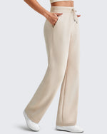 G4Free - Smoofit Wide Leg Elastic Drawstring Sweatpants -GF25J440AF-XS