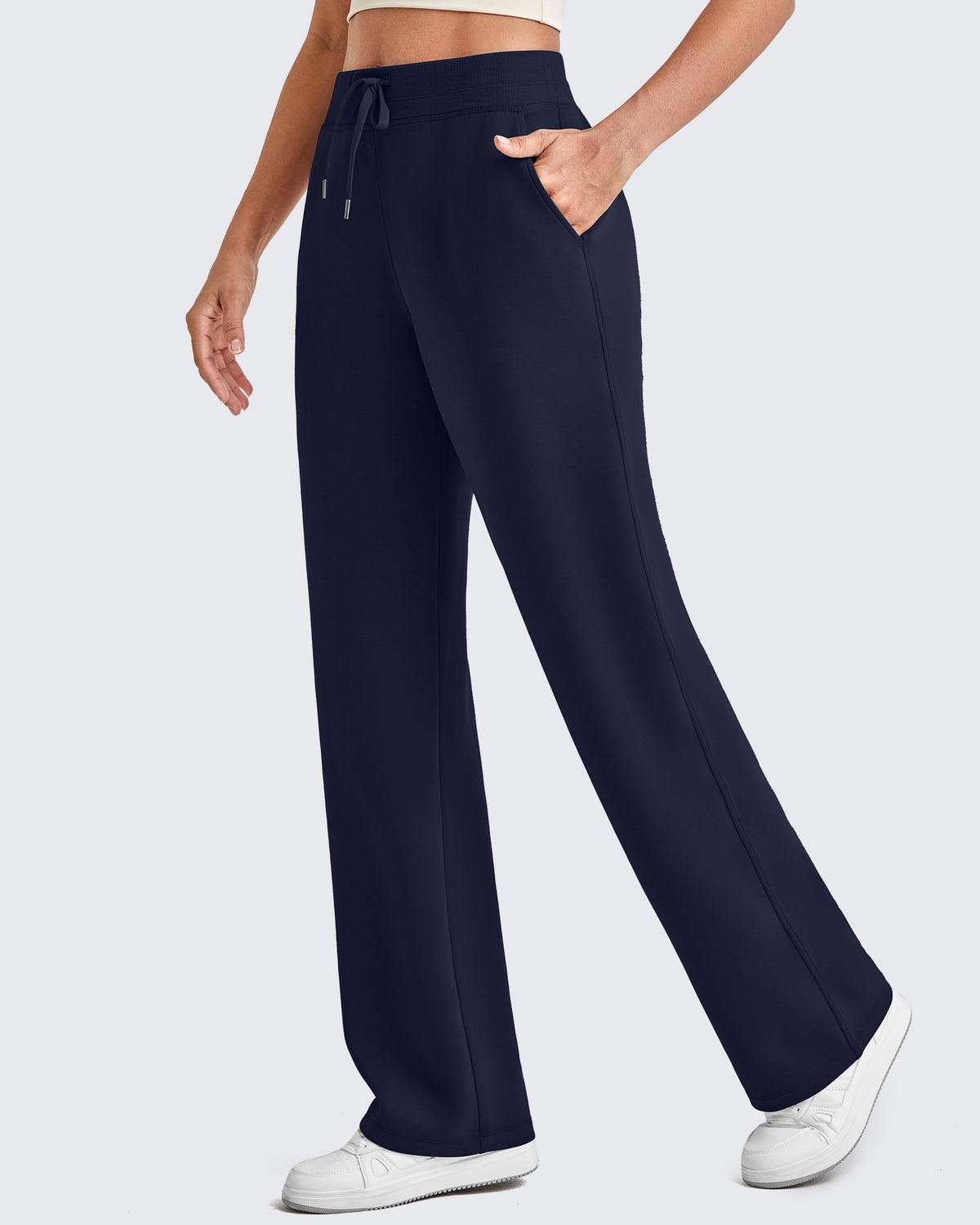 G4Free - Smoofit Wide Leg Elastic Drawstring Sweatpants -GF25J440AF-XS