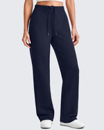 G4Free - Smoofit Wide Leg Elastic Drawstring Sweatpants -GF25J440AF-XS