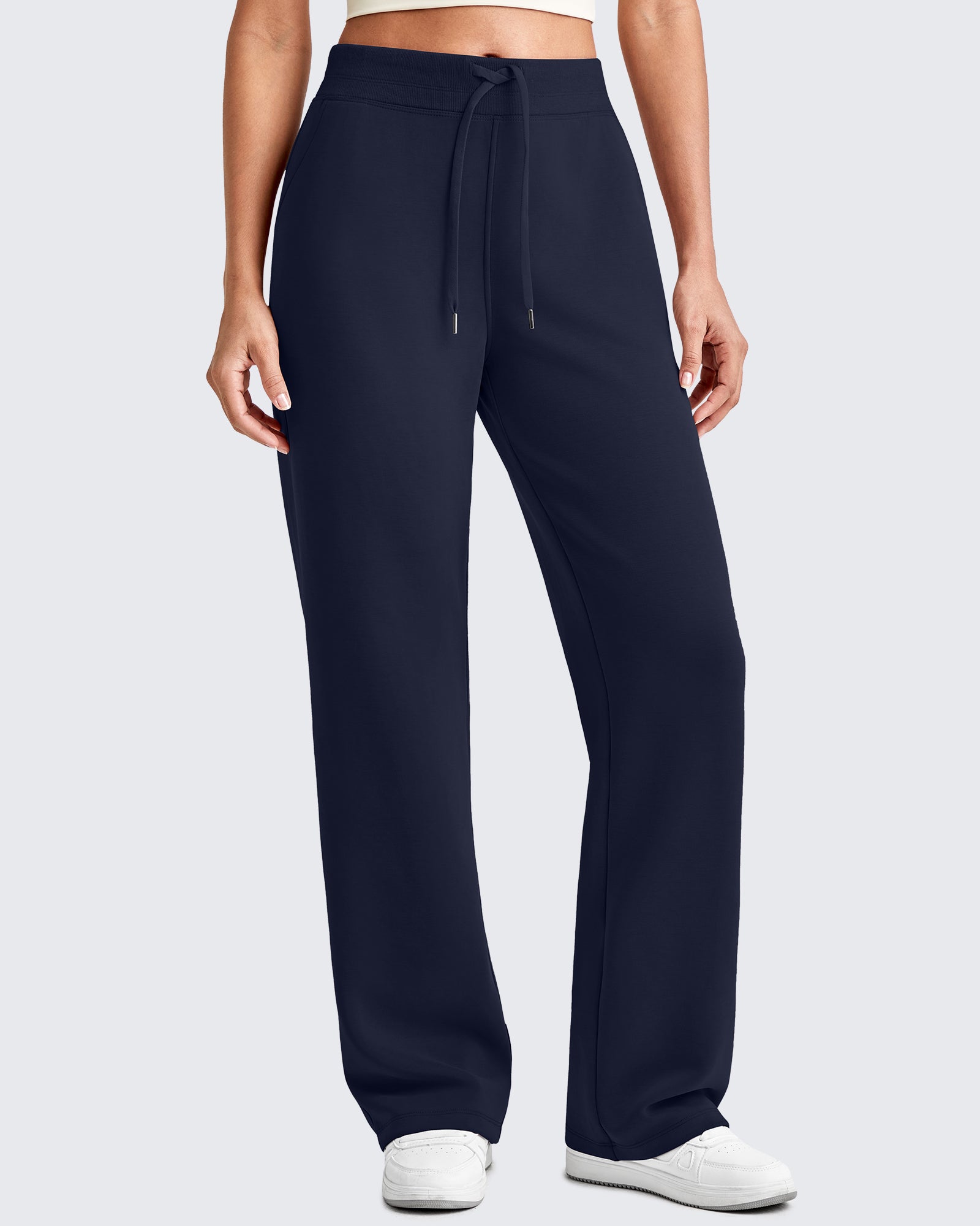 G4Free - Smoofit Wide Leg Elastic Drawstring Sweatpants -GF25J440AF-XS
