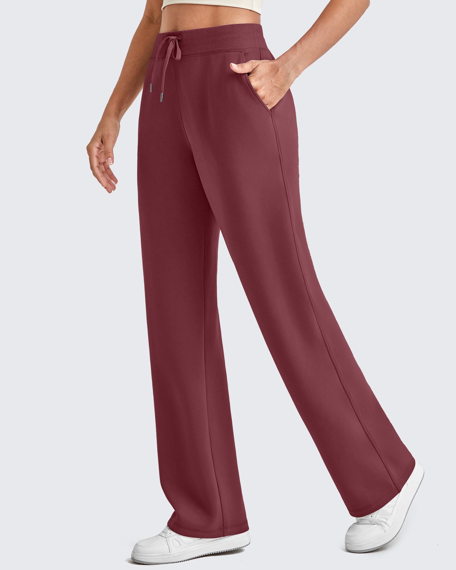G4Free - Smoofit Wide Leg Elastic Drawstring Sweatpants -GF25J440AF-XS