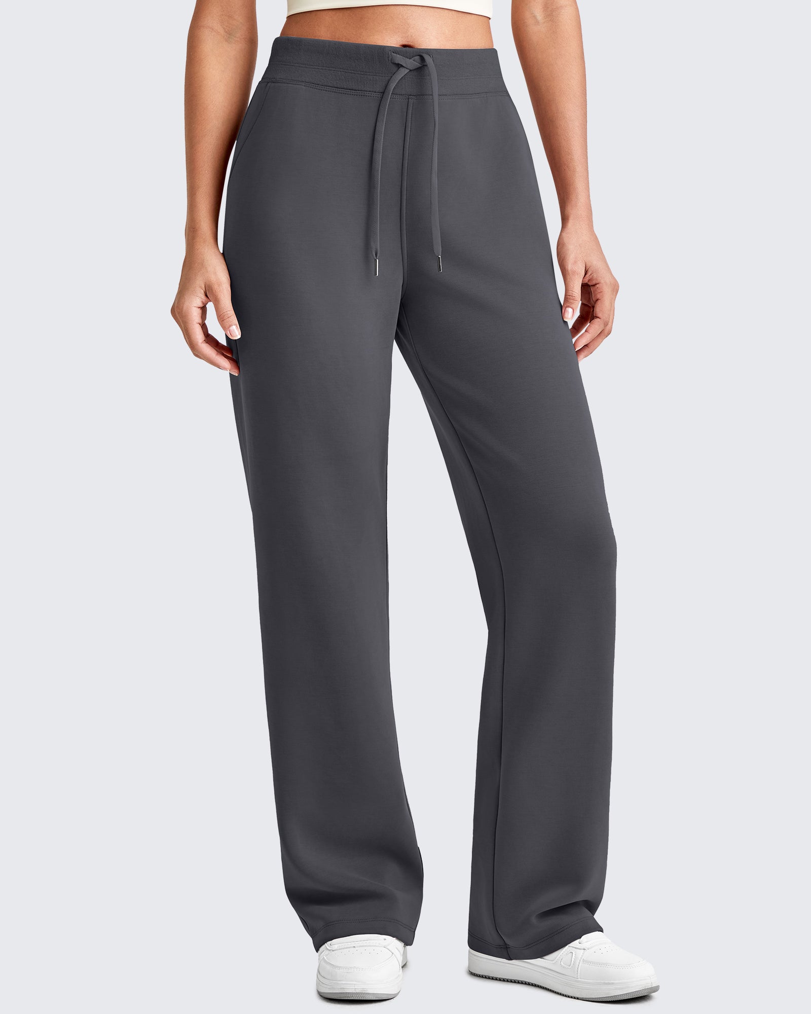G4Free - Smoofit Wide Leg Elastic Drawstring Sweatpants -GF25J440AF-XS