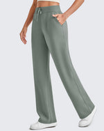 G4Free - Smoofit Wide Leg Elastic Drawstring Sweatpants -GF25J440AF-XS