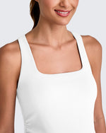 G4Free - Square Neck Ruched Pregnancy Workout Tanks -GF25LY415IA-S