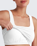 G4Free - Square Neck Ruched Pregnancy Workout Tanks -GF25LY415IA-S