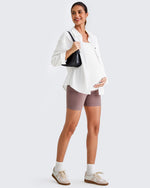 G4Free - Square Neck Ruched Pregnancy Workout Tanks -GF25LY415IA-S