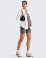 G4Free - Square Neck Ruched Pregnancy Workout Tanks -GF25LY415IA-S