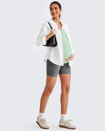 G4Free - Square Neck Ruched Pregnancy Workout Tanks -GF25LY415IA-S