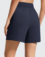 G4Free - Strowen Elastic Waist Wide Leg A Line Shorts 4'' -GF26E818A001F-XS