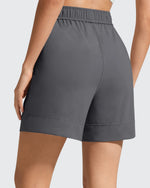 G4Free - Strowen Elastic Waist Wide Leg A Line Shorts 4'' -GF26E818A001F-XS
