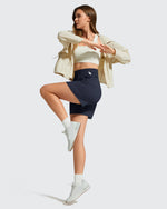 G4Free - Strowen Elastic Waist Wide Leg A Line Shorts 4'' -GF26E818A001F-XS