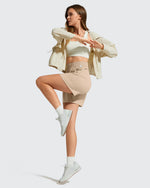 G4Free - Strowen Elastic Waist Wide Leg A Line Shorts 4'' -GF26E818A001F-XS
