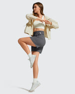 G4Free - Strowen Elastic Waist Wide Leg A Line Shorts 4'' -GF26E818A001F-XS