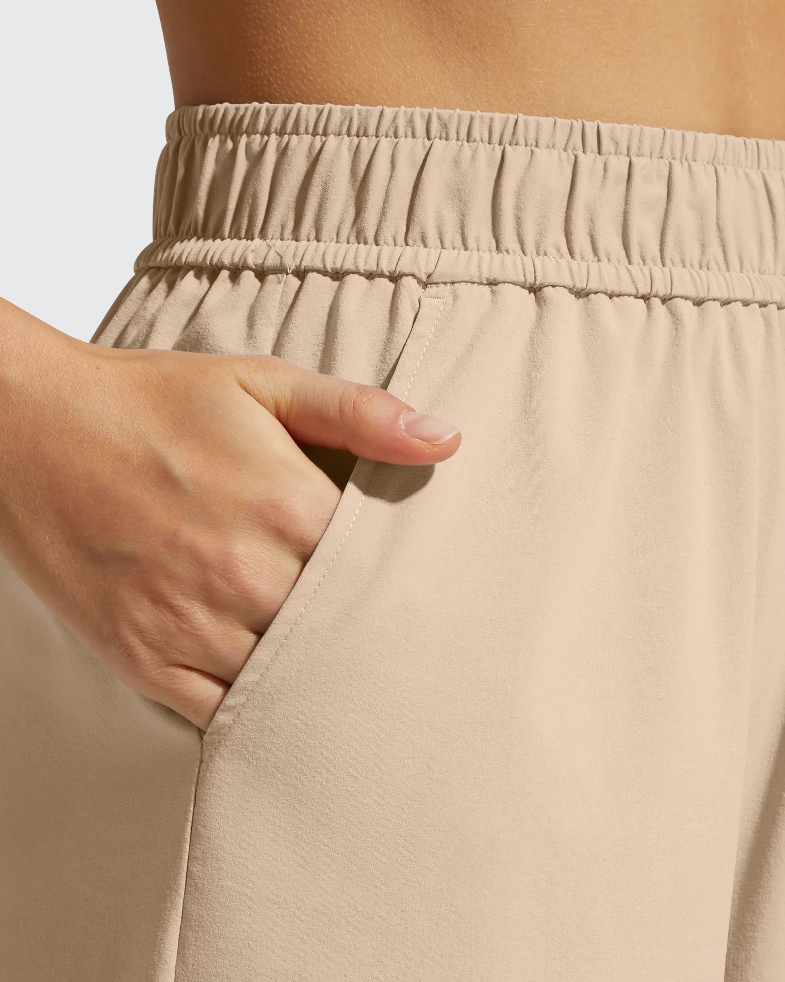 G4Free - Strowen Elastic Waist Wide Leg A Line Shorts 4'' -GF26E818A001F-XS