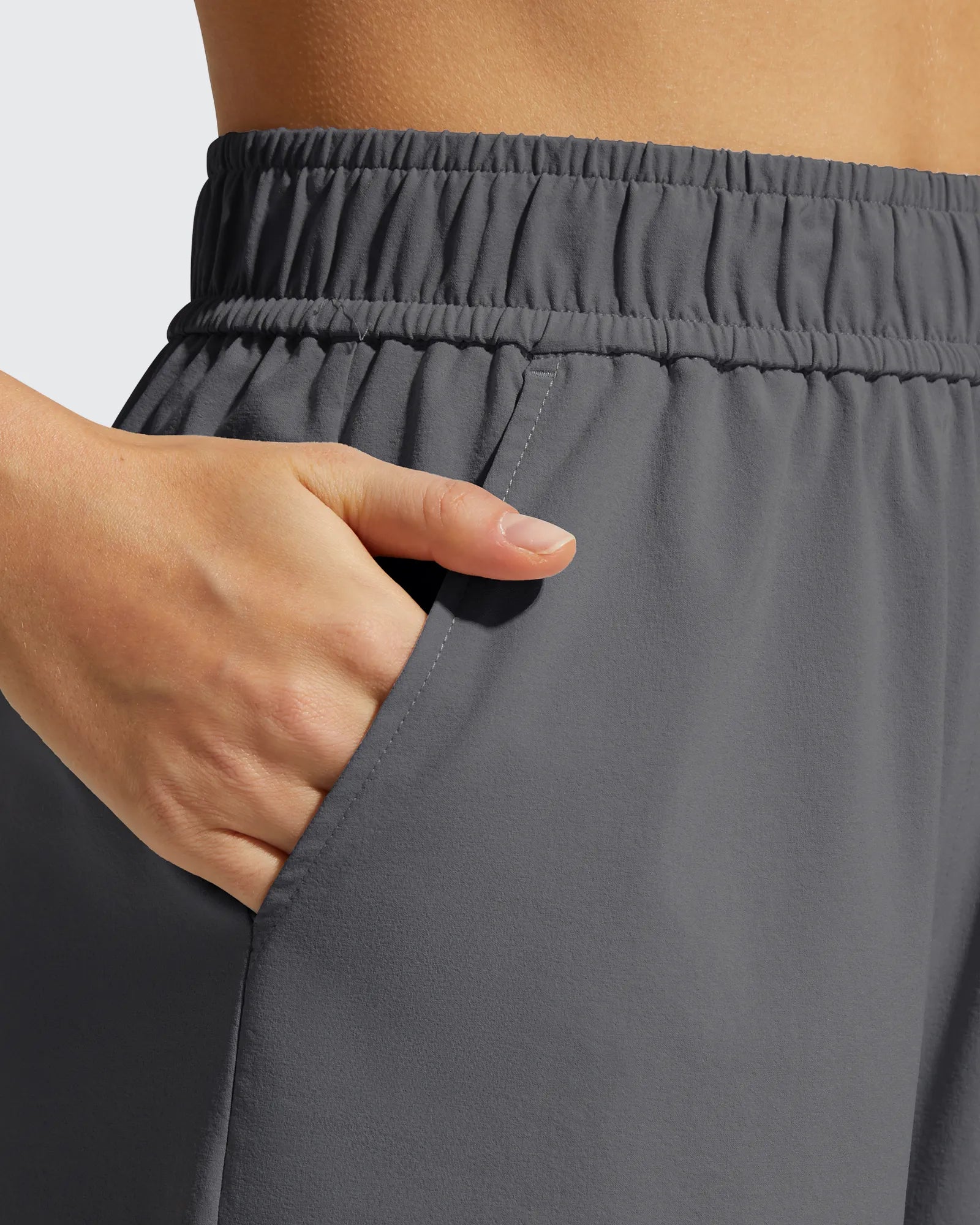 G4Free - Strowen Elastic Waist Wide Leg A Line Shorts 4'' -GF26E818A001F-XS