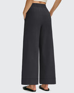 G4Free - Strowen Lightweight Ankle Splits Wide Leg Ankle Pants -GF25J608AA-S