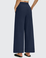 G4Free - Strowen Lightweight Ankle Splits Wide Leg Ankle Pants -GF25J608AA-S