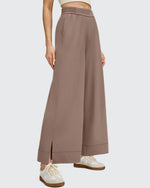 G4Free - Strowen Lightweight Ankle Splits Wide Leg Ankle Pants -GF25J608AA-S