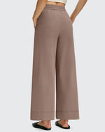 G4Free - Strowen Lightweight Ankle Splits Wide Leg Ankle Pants -GF25J608AA-S