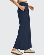 G4Free - Strowen Lightweight Ankle Splits Wide Leg Ankle Pants -GF25J608AA-S