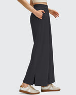 G4Free - Strowen Lightweight Ankle Splits Wide Leg Ankle Pants -GF25J608AA-S