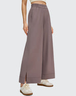 G4Free - Strowen Lightweight Ankle Splits Wide Leg Ankle Pants -GF25J608AA-S