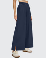 G4Free - Strowen Lightweight Ankle Splits Wide Leg Ankle Pants -GF25J608AA-S