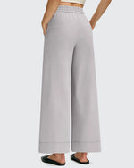 G4Free - Strowen Lightweight Ankle Splits Wide Leg Ankle Pants -GF25J608AA-S