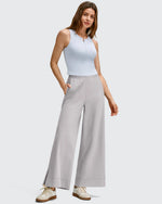 G4Free - Strowen Lightweight Ankle Splits Wide Leg Ankle Pants -GF25J608AA-S