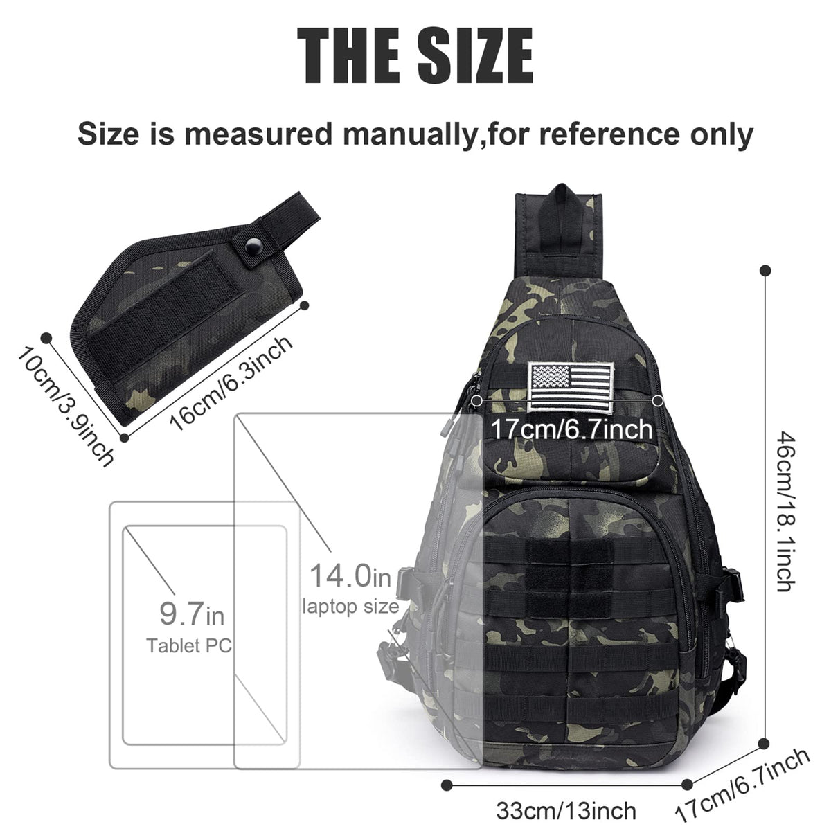 G4Free - Tactical CCW Sling Bag for Men with Holster -D02V760D