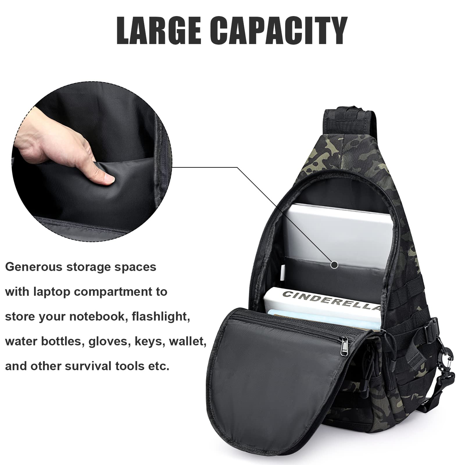 G4Free - Tactical CCW Sling Bag for Men with Holster -D02V760D