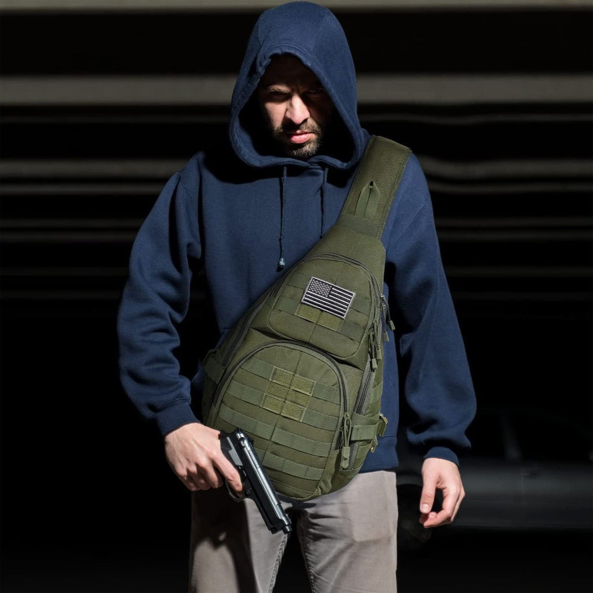 G4Free - Tactical CCW Sling Bag for Men with Holster -D02V760D