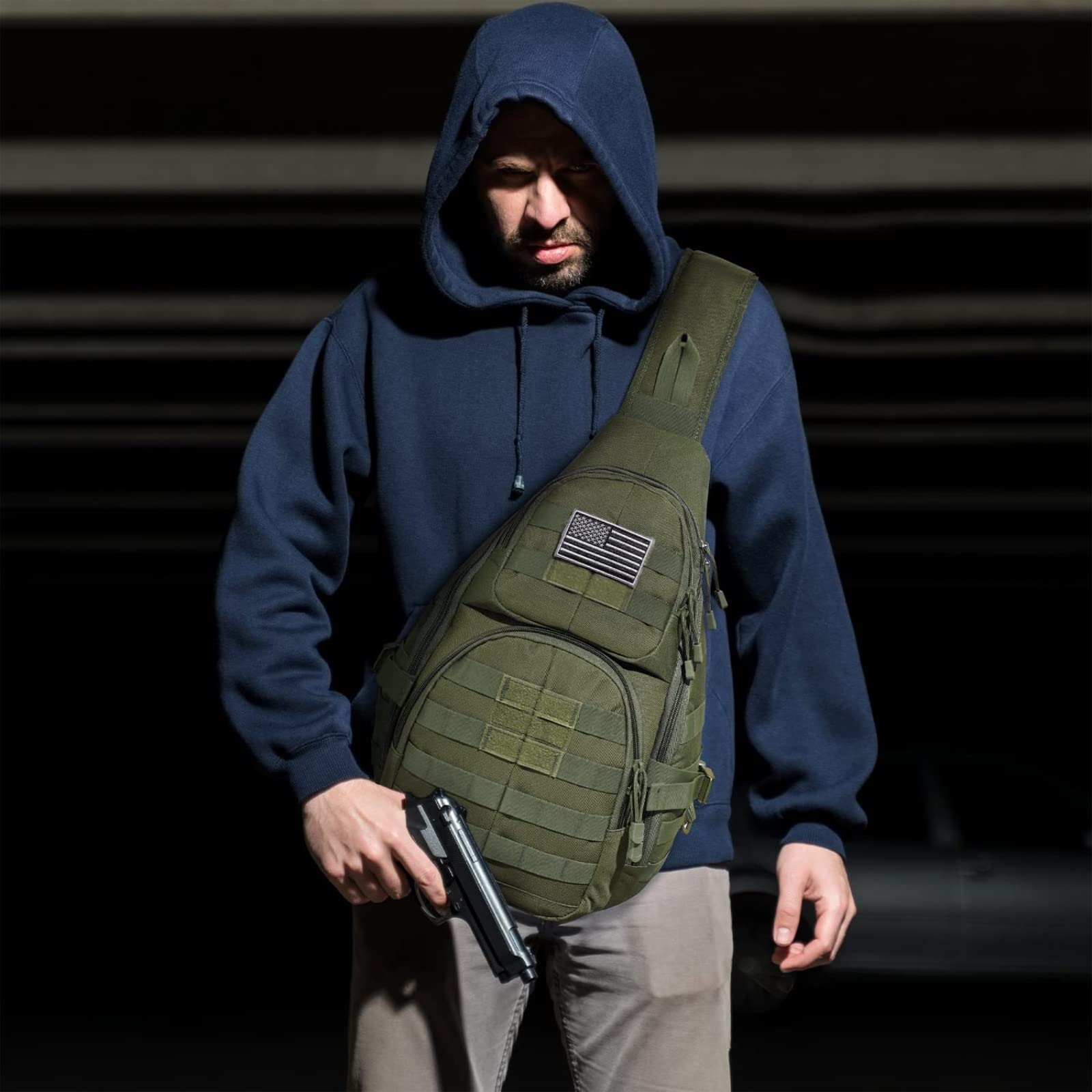 G4Free - Tactical CCW Sling Bag for Men with Holster -D02V760D