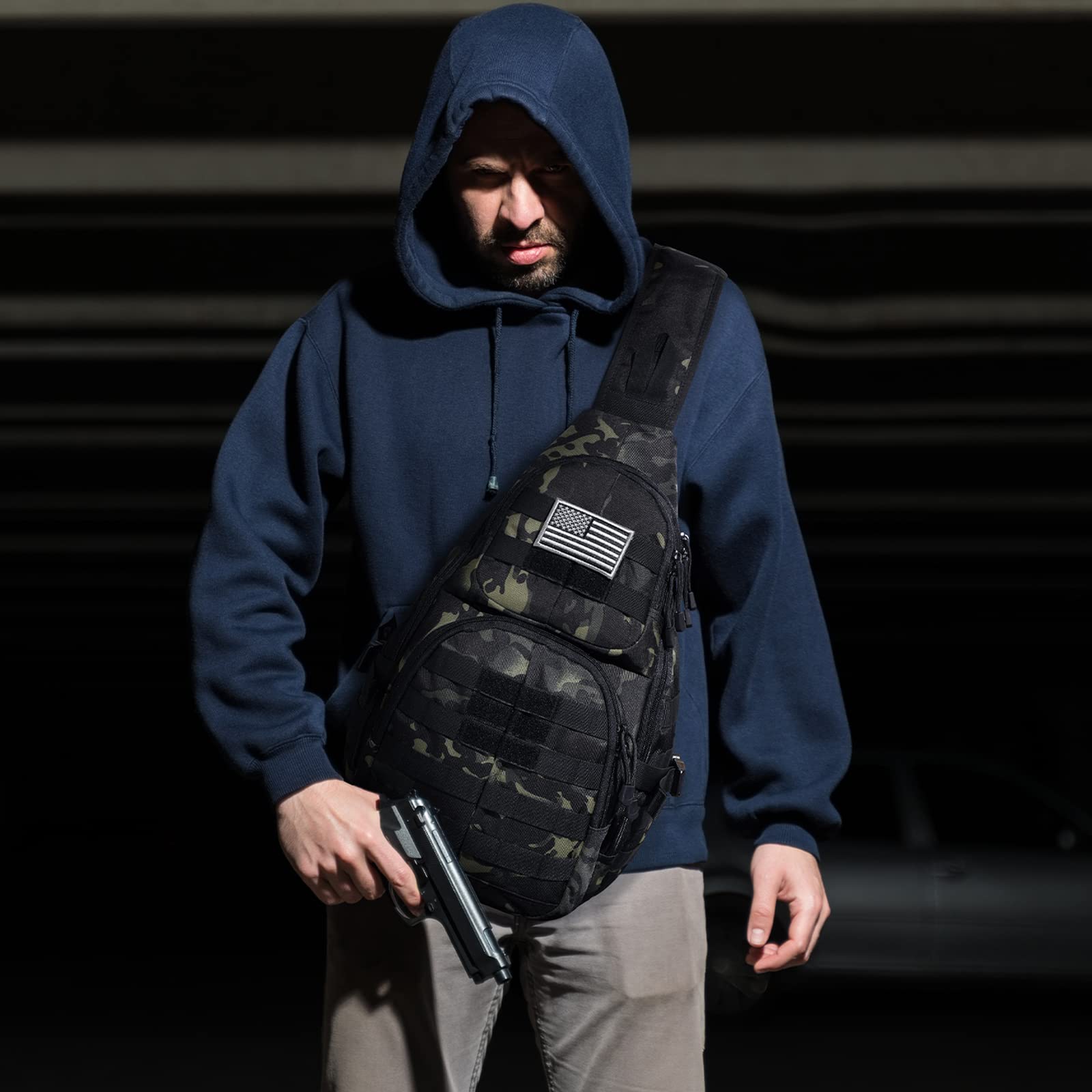 G4Free - Tactical CCW Sling Bag for Men with Holster -D02V760D