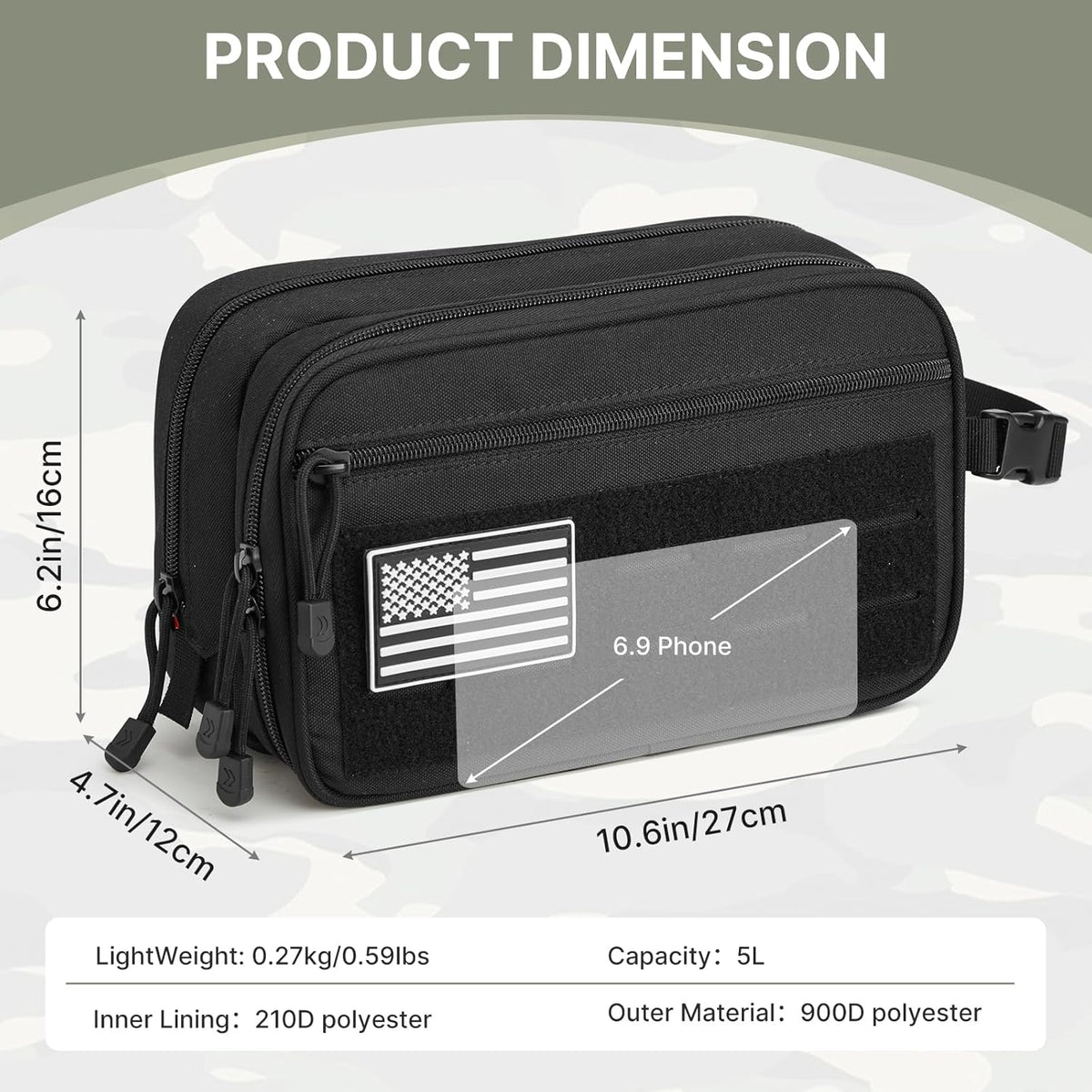 G4Free - Toiletry Bag for Men, Travel Toiletry Organizer -TN25B600A