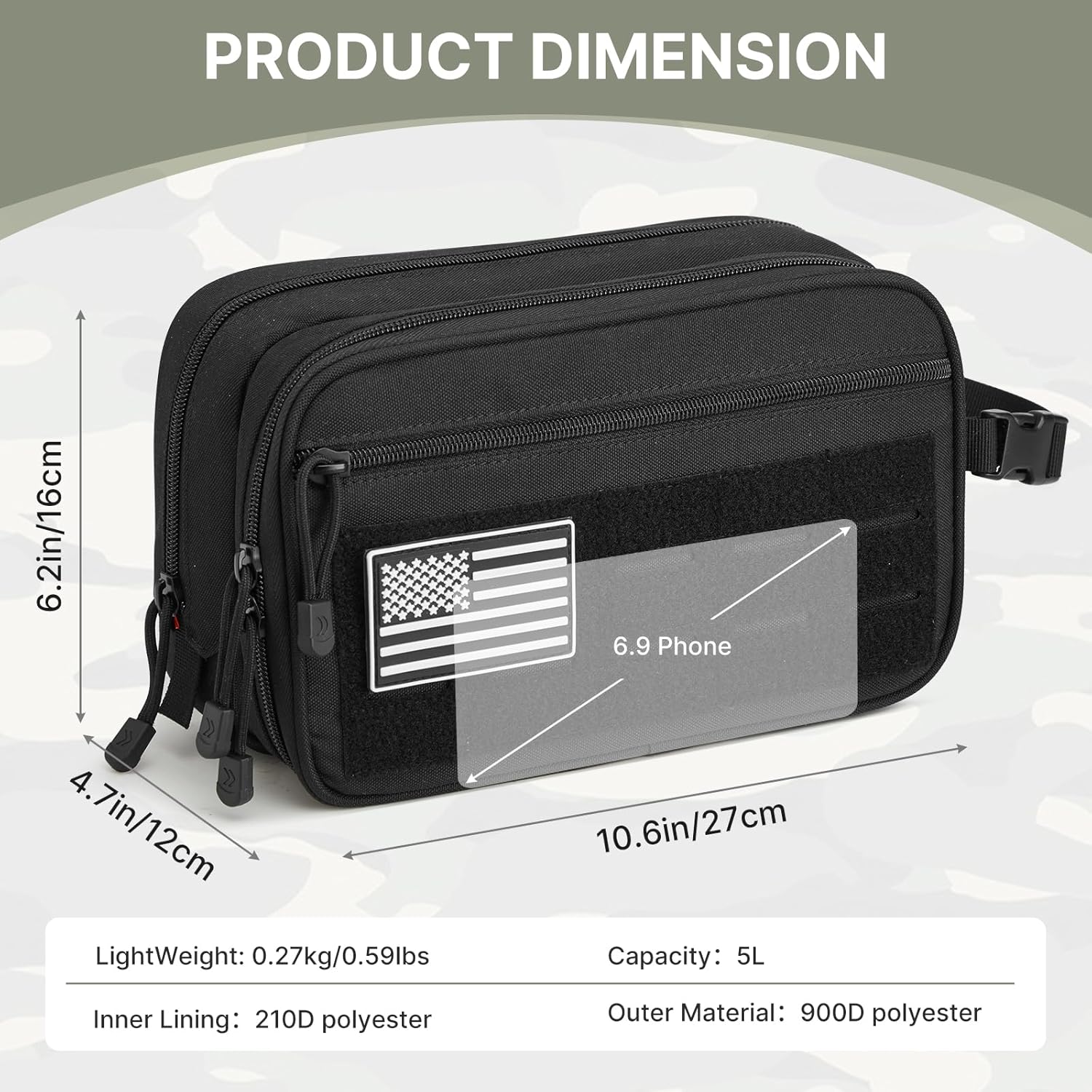 G4Free - Toiletry Bag for Men, Travel Toiletry Organizer -TN25B600A