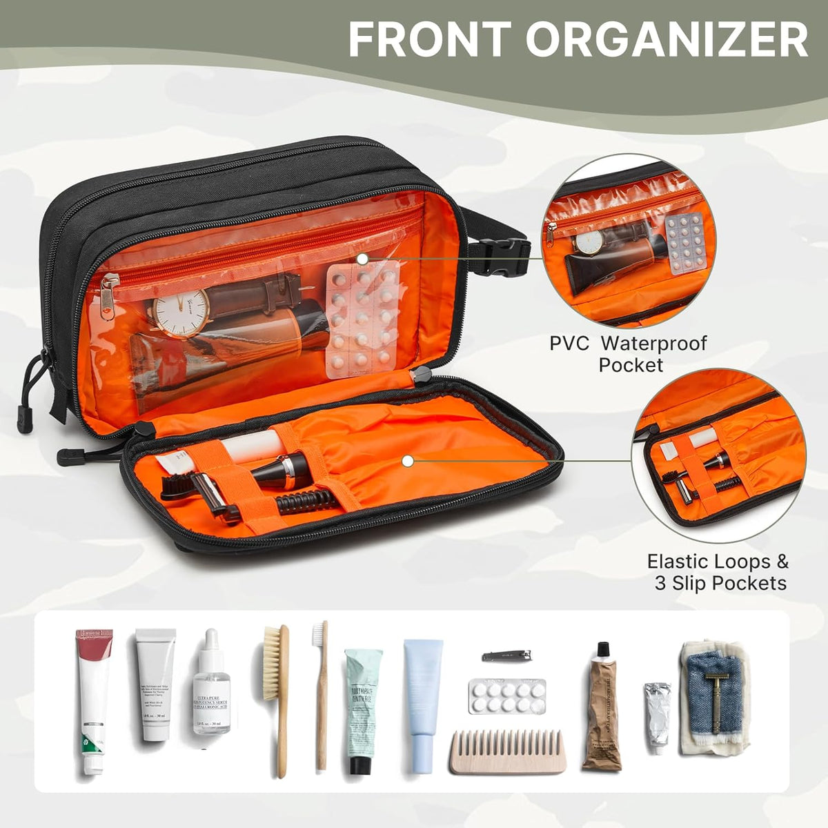 G4Free - Toiletry Bag for Men, Travel Toiletry Organizer -TN25B600A
